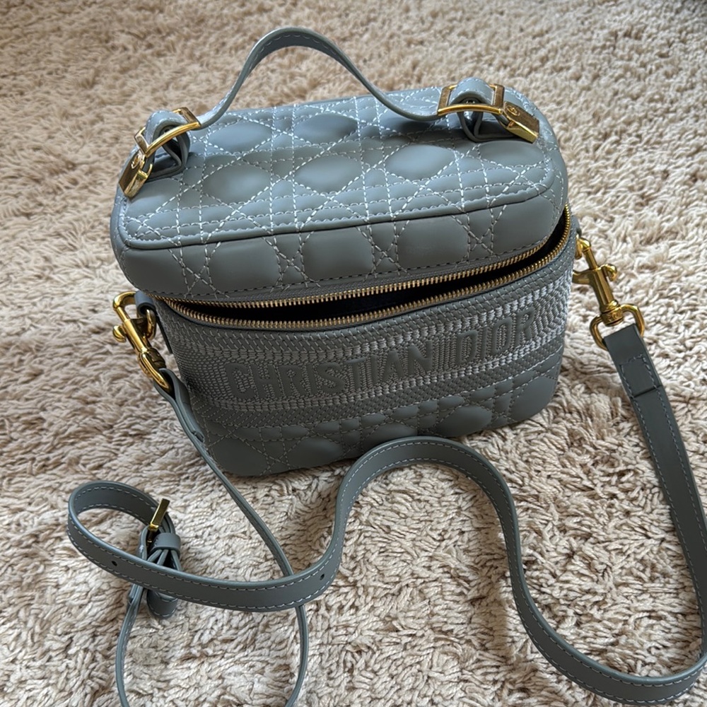 Gray blue Quilted Women's Bag